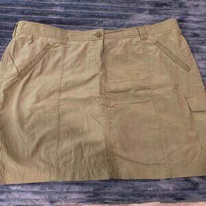 Lands' End Women's Nylon Skort 22W olive green